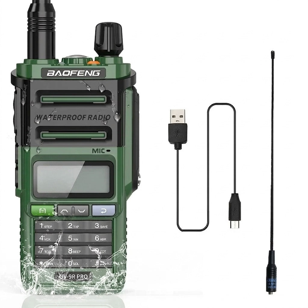 Talkie Walkie Étanche IP68 Bi-Bande USB-C | APEX SHIELD UV-9R Pro