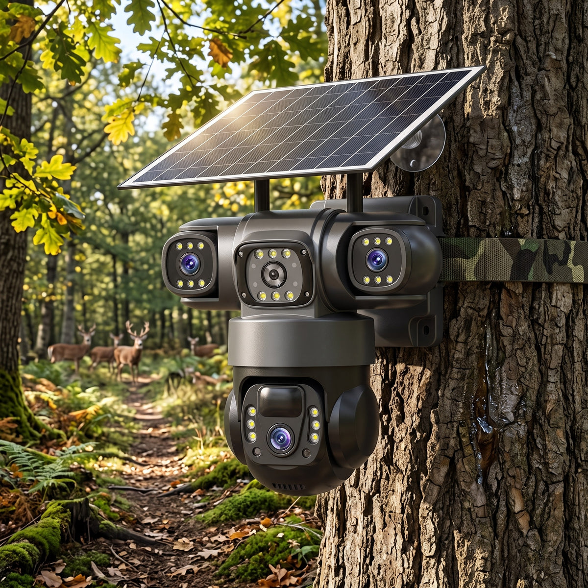Camera de Chasse 4G Solaire Rotative 355° | APEX SIGHT PTZ