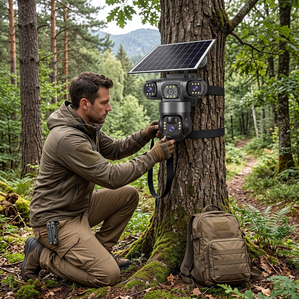 Camera de Chasse 4G Solaire Rotative 355° | APEX SIGHT PTZ