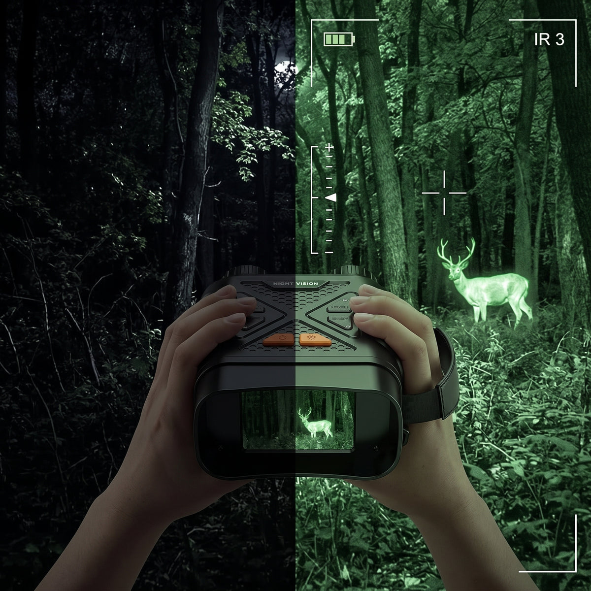 Jumelles Infrarouge Vision Nocturne 1080P USB-C | APEX VISION Compact
